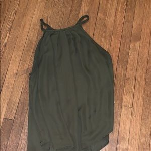 Green flowy tank top.